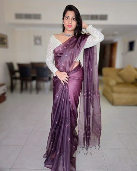 Soft Organza Saree with Blouse