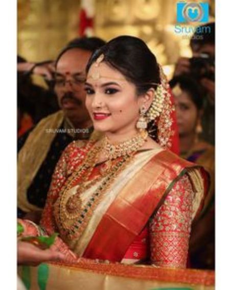 South Indian Wedding Saree For Talambralu Ceremony