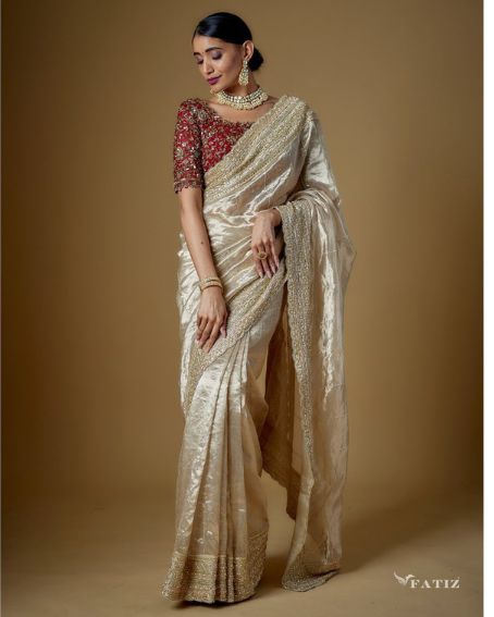 Stunning Tissue Silk Handloom Saree