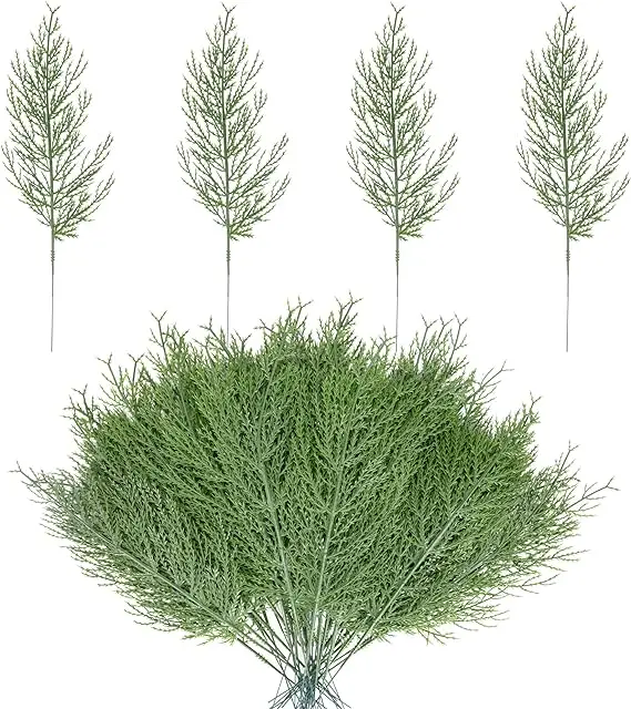 Alpurple 25 PCS Artificial Pine Branches
