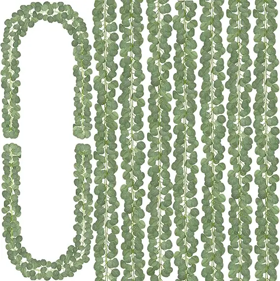 Artificial Eucalyptus Leaves Table Greenery Garland Wreath Vines for Wedding Party Table Bedroom Wall Room Decor