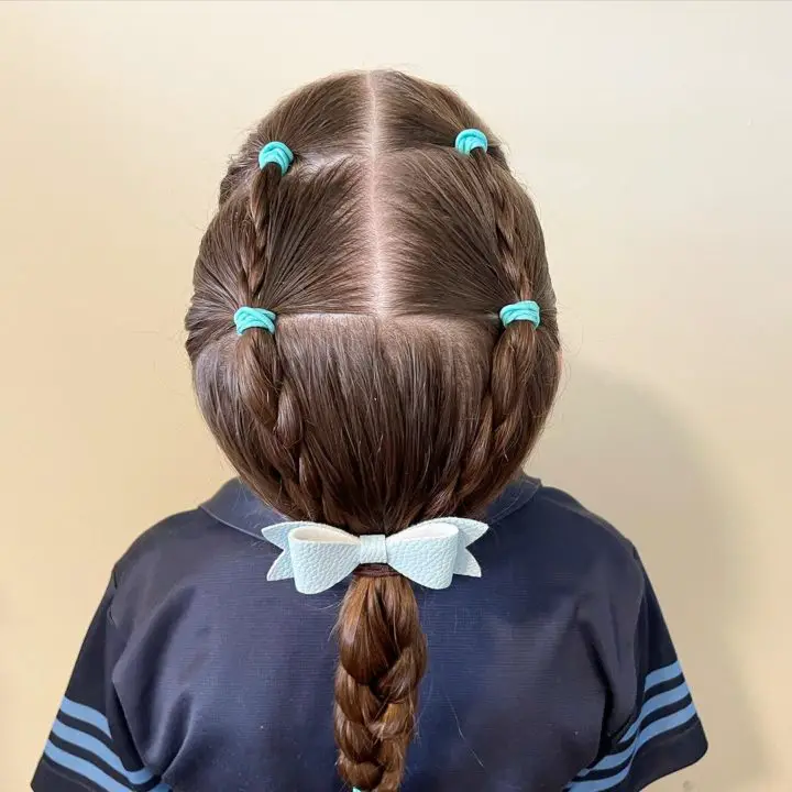 Australian Double Twisted Christmas Hairstyle for Kids
