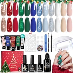 Beetles Poly Gel Nail Kit 22Pcs Christmas Blessings Nail Kit