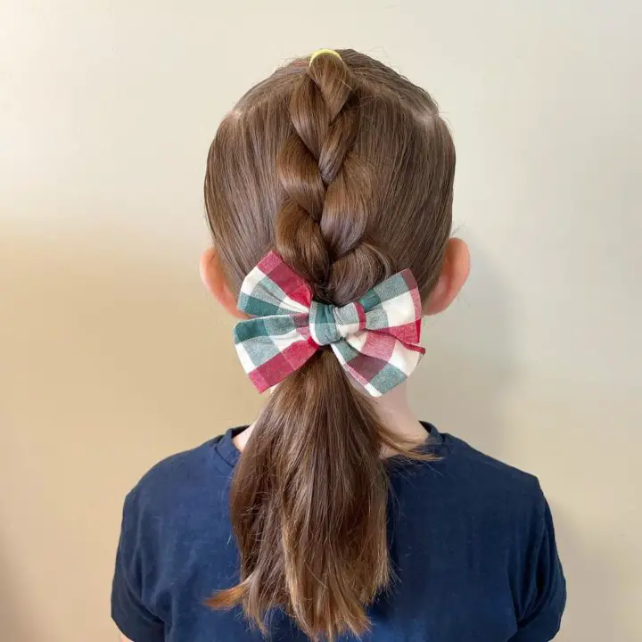 Christamas Simple Pony Hairstyle for Kids