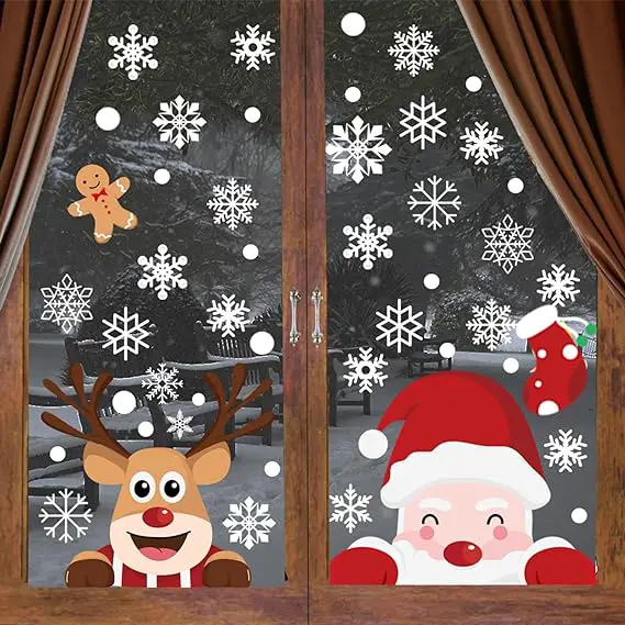 Christmas Decorations Christmas Stickers for Glass