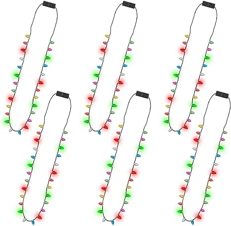 Christmas Necklace, Glow Christmas Bulb Necklaces