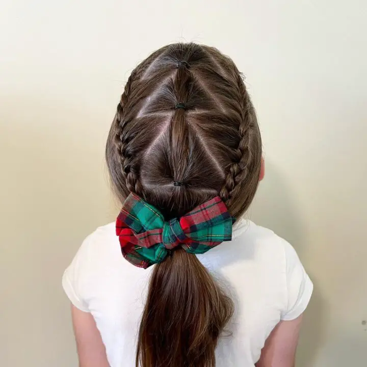 Christmas Tree Bow Hairstyle