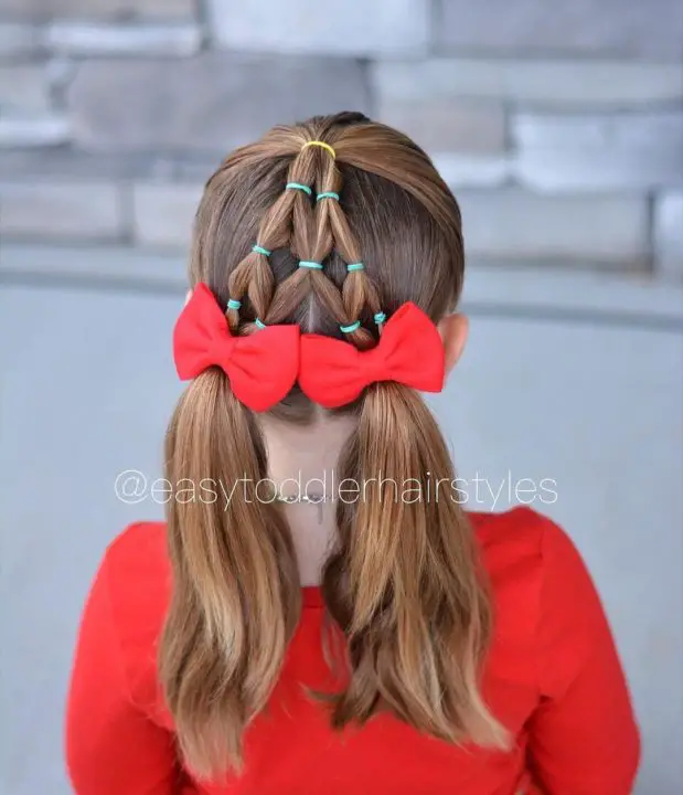 Christmas Tree Elastic Hairstyle