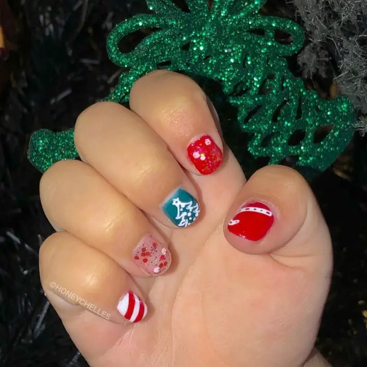 Christmas nails for little ones