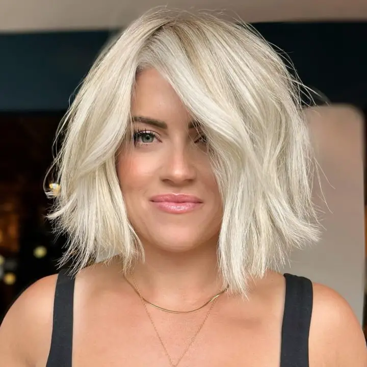 Dimensional Blonde Hair Style for Short Hair