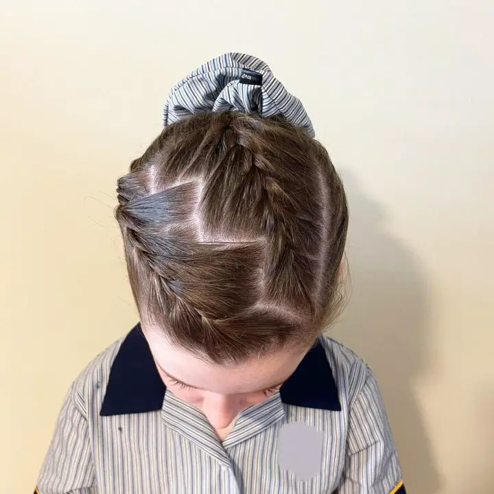 Dutch Braid French Style Christam Hairstyle for Kids