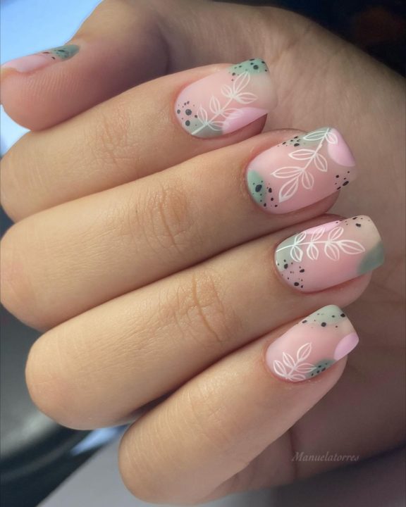 Esmaltado Permanente Snowflakes Art Nails
