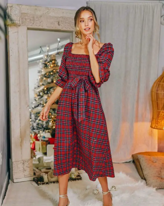 Fabulous Plaid Christmas Dress