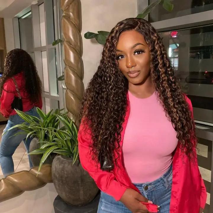 Long Curly Hairstyle with Festive Braid