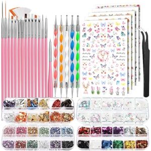 Nail Art Brushes Set, FANDAMEI Nail Art Kit