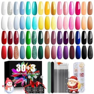 Nail Polish with Base/Matte/Glossy Top Coat, Starter Kit