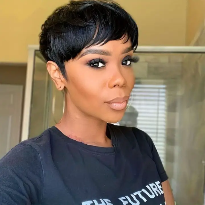 Short black pixie cut for black women