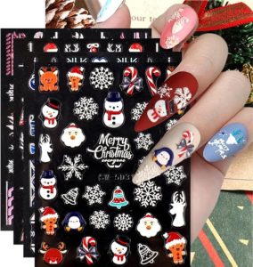 Xmas New Year Nail Art Decals Embossed Snowflake Nail Art Stickers