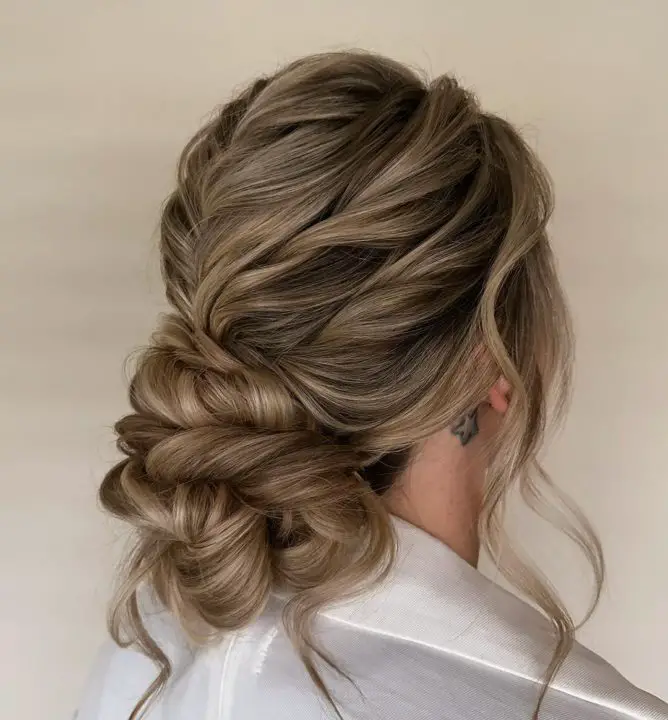 boho bridal updo hairstyle