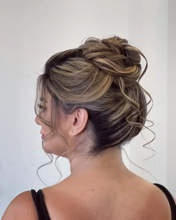 chic top knot brided updo