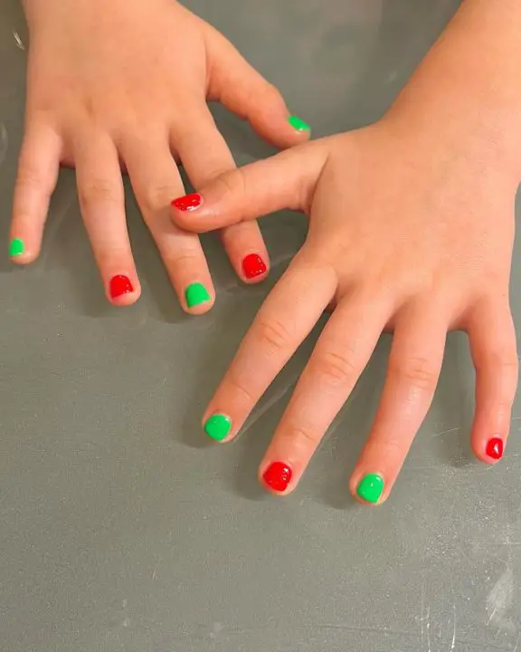 tiny and precious Christmas Nail Desiign for kids