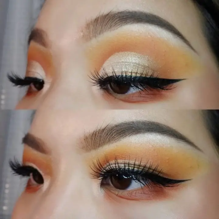 yellow eyeshadow makeup for hooded eyes